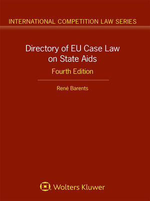 cover image of Directory of EU Case Law on State Aids